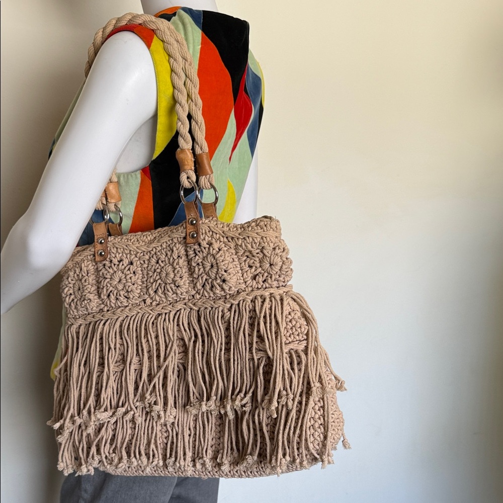 Y2K cotton Macrame Boho bag